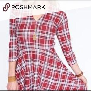 EUC Agnes & Dora Truckee Curie Size L red plaid